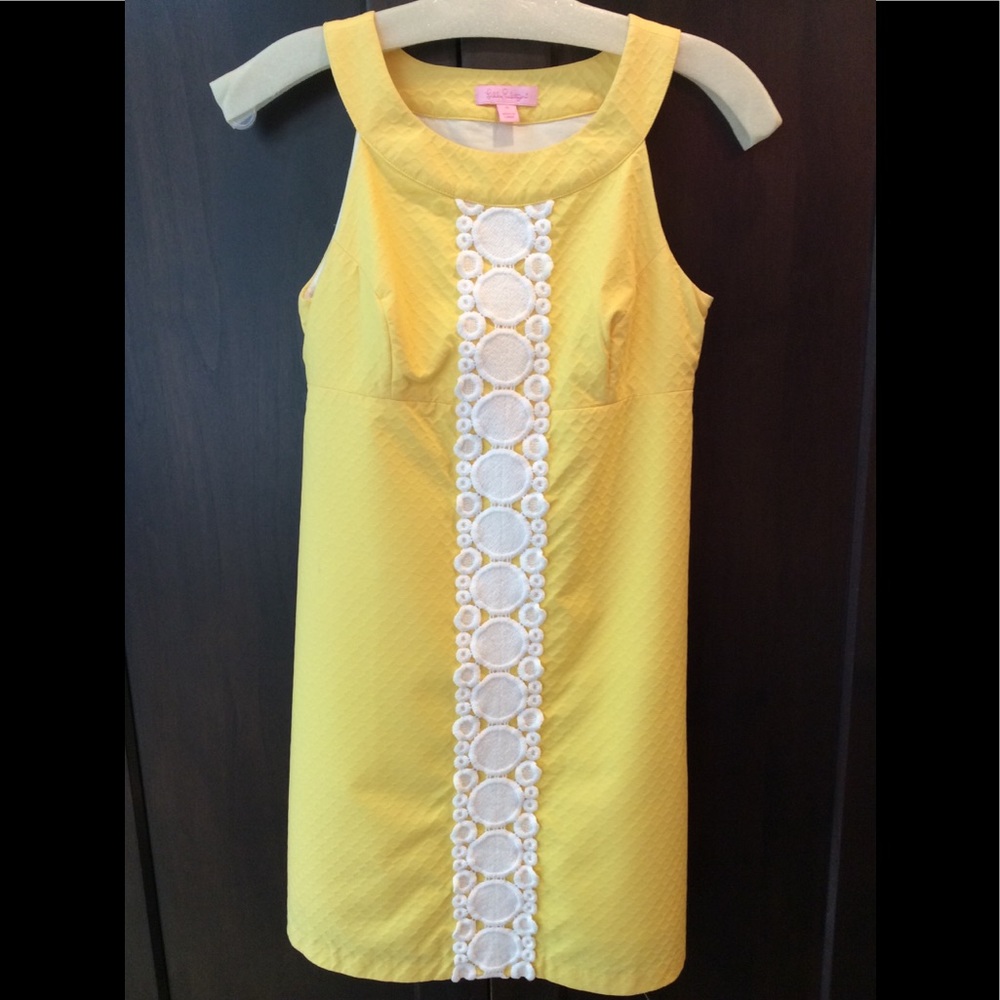 Lilly Pulitzer Jacqueline Yellow Dress Sz 0 - Picture 3 of 14